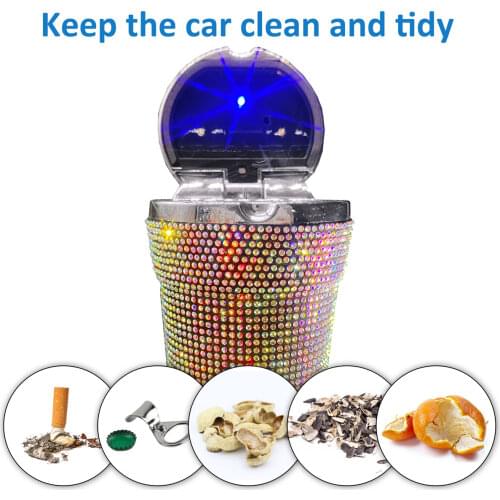 Bling Girly Car Accessories Dimond Car Assecories Bling Cup Holder For Car Pink Ashtray Cute Lighters For Women Car Ashtray Set