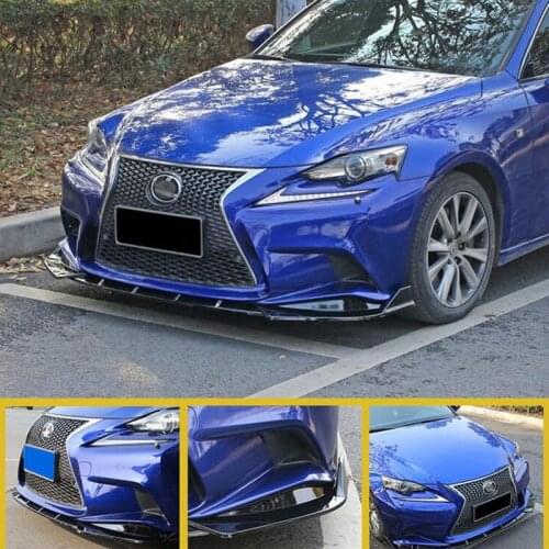 CEYUSOT For 3PCS ABS Front Bumper Splitter CAR Spoiler Lexus IS Series Decorative Accessories IS300 F Sports Body Kit 2016 2017