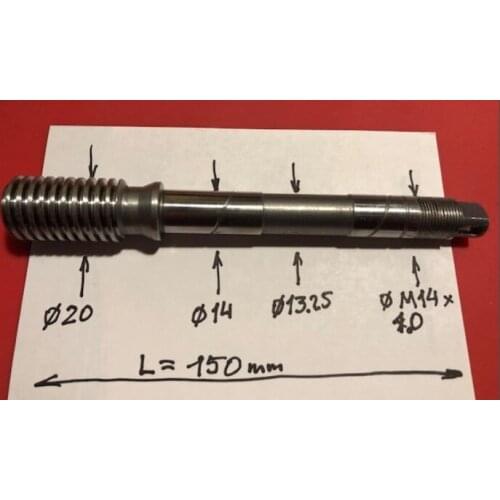 Worm rod and eccentric sleeve for HV4