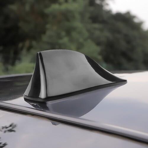 FM Signal Antenna Car Shark Fin Aerial Auto Roof FM/AM Radio Aerial Replacement Car Roof Decorate Kit For 12V Cars For Most Cars