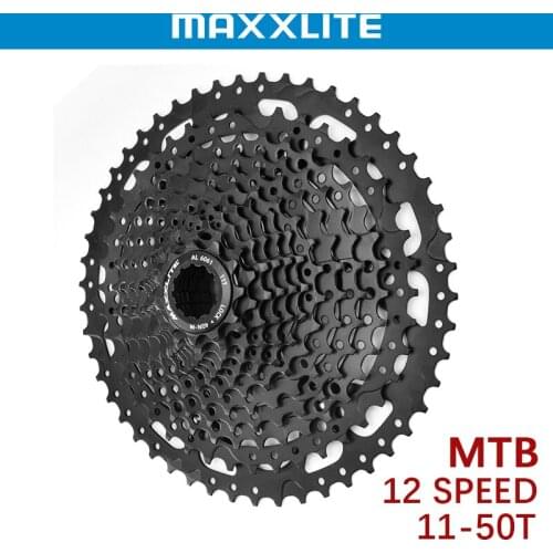 Maxxlite Mountain Bike Black 12 Speed Velocidade Bicycle Cassette MTB Freewheel Sprocket 11-50T for DEORE M7100 M8100 XTR M9100