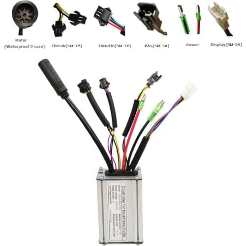 Electric Bicycle Controller 48V 36V 15A for 250/350W Brushless Gear Hub Motor Controller e Bike Conversion Kit KT System