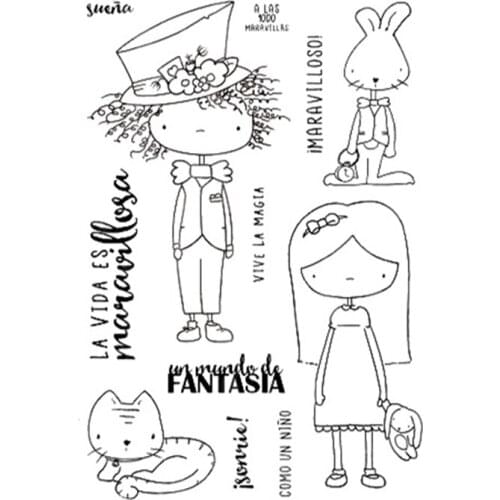 FXL Cute Transparent Clear Silicone Stamp/Seal for DIY scrapbooking/photo album Decorative clear stamp sheets