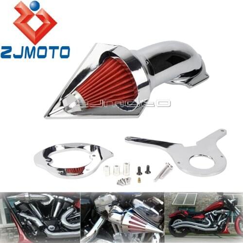 Washable Complete Air Filter For Honda Shadow Aero 750 Motorcycle Chrome Billet Aluminum Cone Spike Air Intake Cleaner Kit