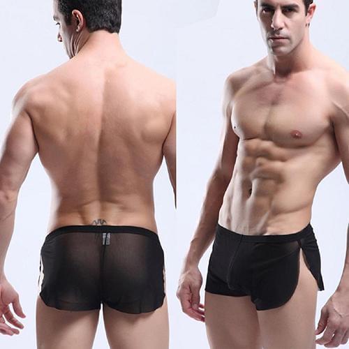 Mens Fashion Comfortable Transparent Sexy Sports Shorts Briefs Underwear