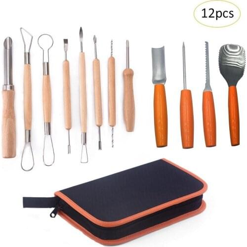 12 pieces of professional pumpkin carving kit tool pumpkin shaving kit + engraving paper