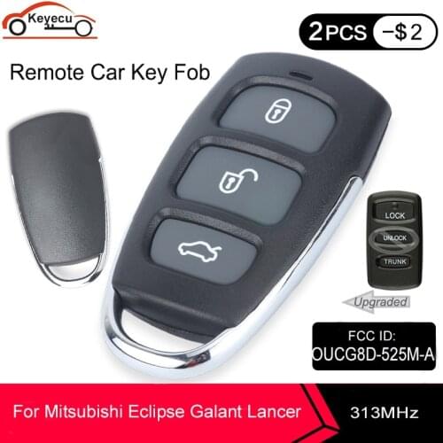 KEYECU Upgraded Remote Car Key 313MHz Fob 3 Button for Mitsubishi Eclipse Galant Lancer 2002-2006 FCC: OUCG8D-525M-A