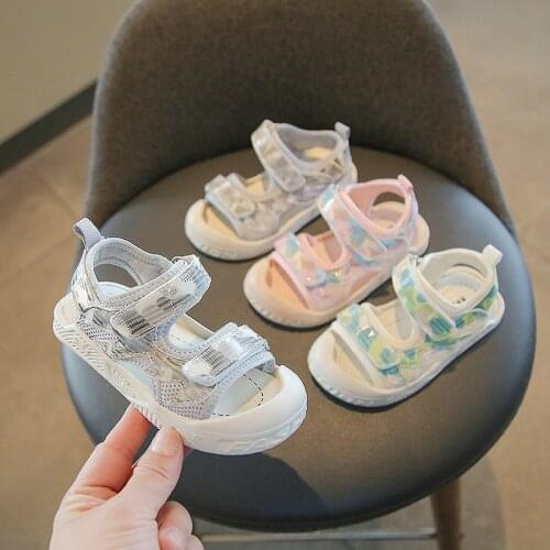 Infant Toddler Shoes Summer Baby Girls Boys Sandals Soft Bottom Non-slip Camouflage Kids Children Anti-collision Beach Sandals