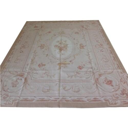 Handmade Sofa Blanket Aubusson French Style Carpet Aubusson Needle Oriental Carpet Hand-knotted Wool