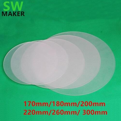 SWMAKER 3D printer Round Shape frosted Borosilicate glass plate Diameter 170mm/180mm/200mm/220mm / 240mm / 260mm/ 300mm * 3MM