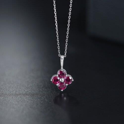 DAIMI Purple Tooth Black Garnet Pendant Female 925 Sterling Silver For Girlfriend