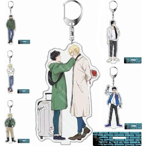 Hot Anime BANANA FISH Desktop Acrylic Stand Model Plate Figure Cosplay Dual-Use Cartoon Keychain Table Standing Decoration