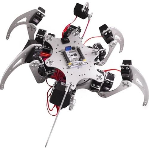 With Ball Bearing Fully Compatible 18 DOF Aluminium Hexapod Spider Six 3DOF Legs Robot Frame