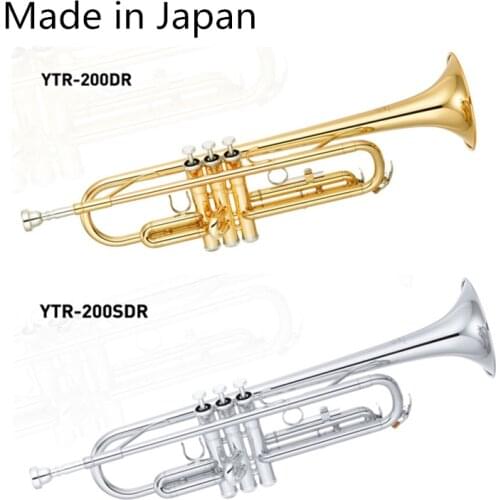 Made in Japan YTR-200DR Silver Plated Small Trumpet Pipe Bb Flat Instrument Brass Strudents Bb Trompeta