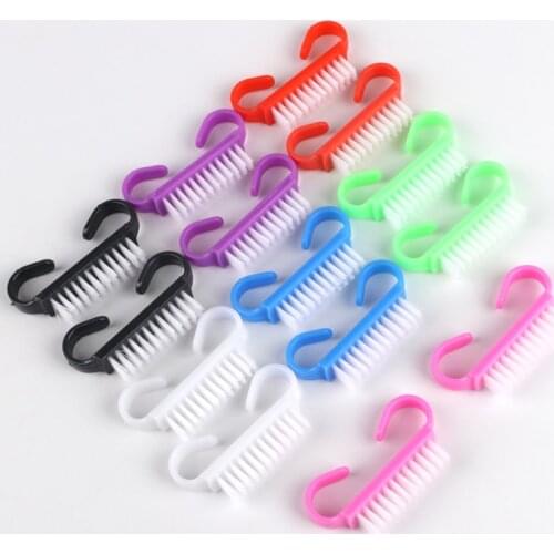 50Pcs/100Pcs Nail Cleaning Brush Manicure Pedicure Brushes Set Plastic Handle Dust Powder Remover Clean Acrylic&UV Gel Remover