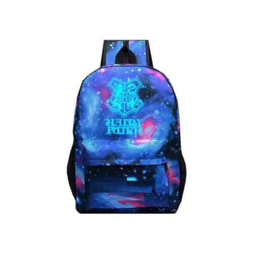 Harried Schoolbag Badge Luminous Security Student Starry Sky Potter Outdoor Travel Backpack Storage Bag for Children