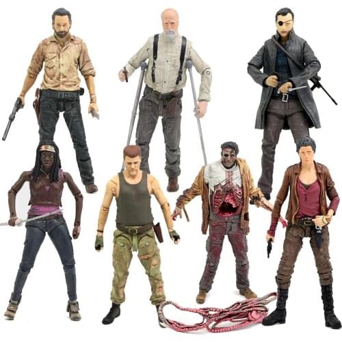 TV Series The Walking Dead Rick Grimes Daryl Dixon Governor Bungee Walker Michonne Carol Greene Toy PVC Action Figure Model Toy