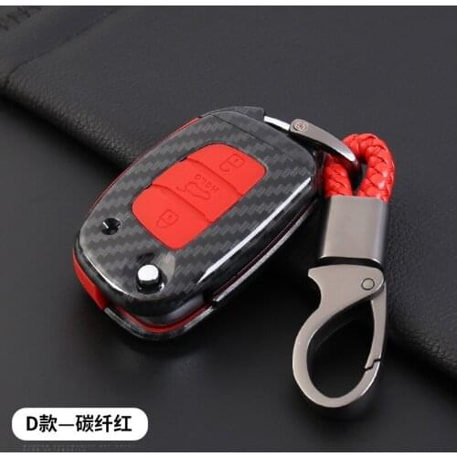 Carbon Fiber silicone car key case cover For Hyundai Tucson Creta ix25 i20 i30 HB20 Elantra Verna Sonata Mistra accessories