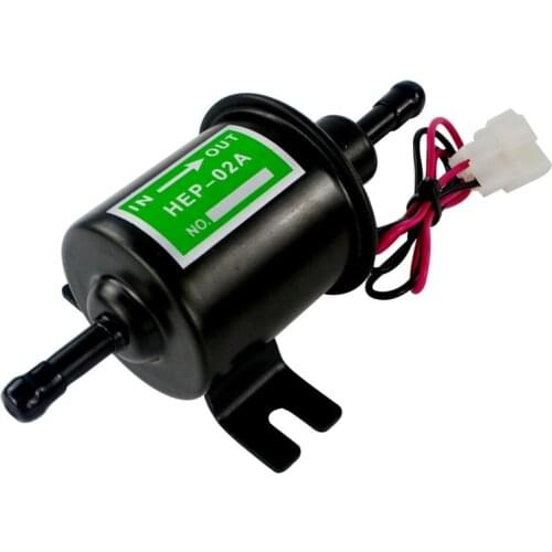 Universal 12V Heavy Duty Electric Fuel Pump Metal Solid Petrol Inline Fuel Pump Gasoline Transfer Pump 12 Volts HEP-02A