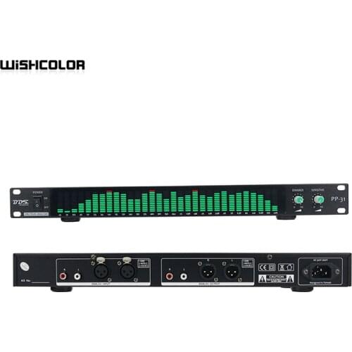 High Quality BDS PP-31 Blue Digital Audio Spectrum Analyzer Display 1U Music Spectrum VU Meter 31 Segments