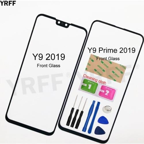 For Huawei Y9 2019 Mobile Front Panel Glass For Huawei Y9 Prime 2019 Front Glass (No touch Screen)Outer Glass Cover Panel