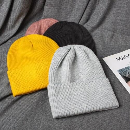 VISROVER 7 Colorway Unisex Solid 100% acrylic Woman Winter Hat Best Match Soft Autumn Bonnet Woman Warm Skullies Gift Wholesale