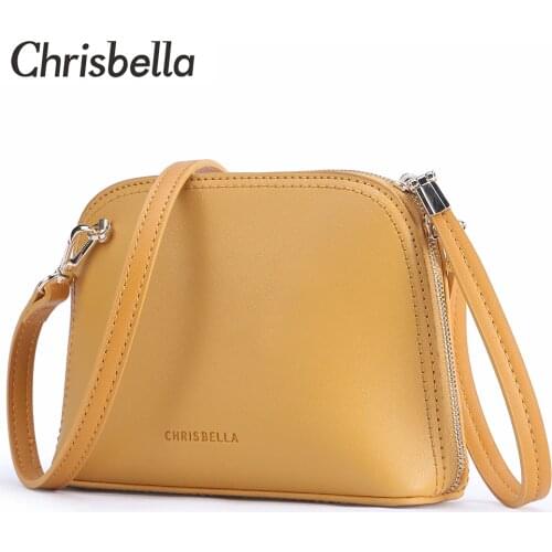 CHRISBELLA PU Leather Women Handbags Fashion Shell Bags with Phone Pouch Leather Shoulder Crossbody Bags Ladies Clutch Bag Small