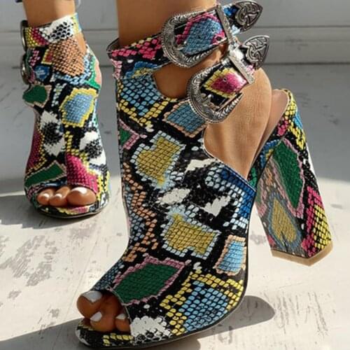SARAIRIS big size 43 Multi colors snake Super High Heel Sexy Party Sexy 2020 Hot Sale Woman Sandals shoes