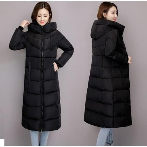 2020 Womens Winter Coats Long Section Warm Down Basic Jacket Coat Fashion Slim Outwear Female Korean Large size Jackets M-6XL
