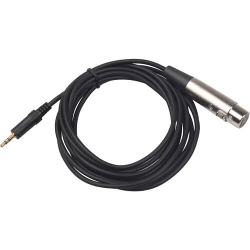 3m 10ft Jack 3.5mm Gold Stereo Audio Male to XLR Sliver Female Microphone Cable for Mobile