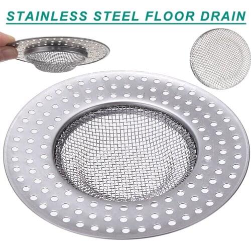 1pc 9*9cm Stainless Steel Sewer Filter Anti-Blocking Bathroom Shower Floor Drain Durable Anti-rust Filtering Tools