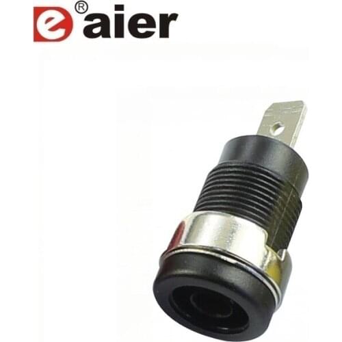 10PCS Professional Protection Binding Post Panel Mount Flat Pin 4mm Banana Socket Plug Terminal Jack Plug