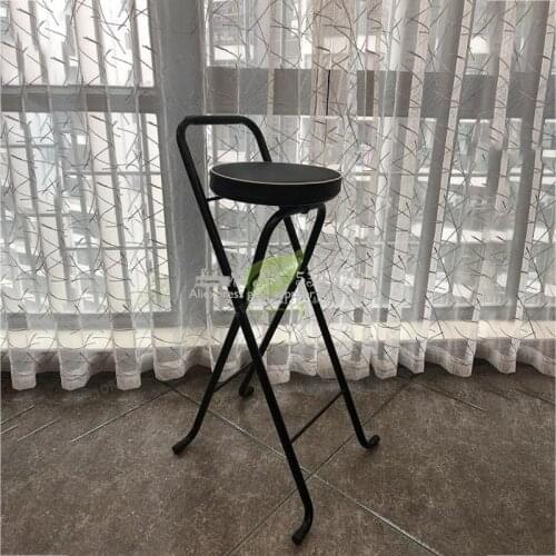 30%Iron Bar Chair Stool Bar Tabouret De Bar Bar Beauty Salon Furniture Dotomy Ultralight Foldable Fishing Chair Outdoor Foldable