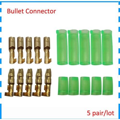 5 pair/lot Ebike bicycle Battery Motor Power Bullet connector With Isolated Protector