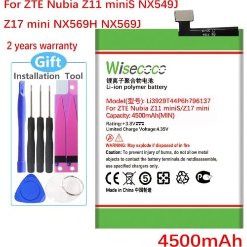 Li3929T44P6h796137 NEW Battery For ZTE Nubia Z11 Mini S/Z17 Mini MiniS NX549 NX549J NX569 NX569J NX569H Phone Replacement