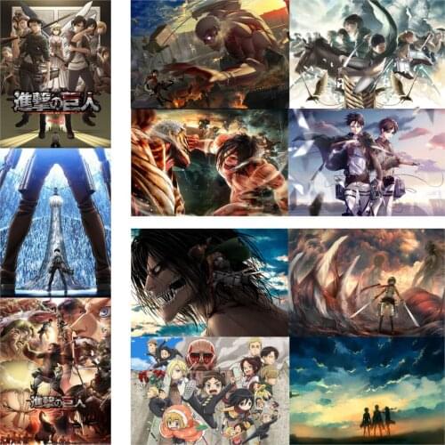 Diamond Embroidery 5D Diy Diamond Painting Attack on Titan Season 3 Posters Of Rhinestones Cross Stitch Kit Room Decoration Gift