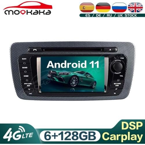 For SEAT IBIZA 2009-2013 Android 11 6G+128GB Car Multimedia Player Auto Radio GPS Navigation Audio Stereo Head Unit Carplay DSP