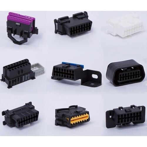 1pc Car OBD2 16pin Female Connector Original Car Diagnostic Interface Injection Pin with Dust Cover OBDII plug