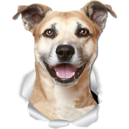 B0587# 13CM 17CM Self-Adhesive Decal Smiling Staffie Breed Dog Car Sticker Waterproof Auto Decors on Bumper Rear Window