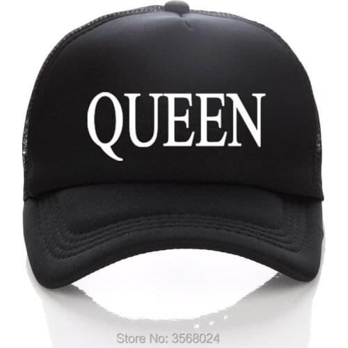 King Queen Lovers Baseball hat Printed Summer Mesh Net Hats Peaked Family Cap Curved Brim Outdoor Travel Caps Adjustable Size