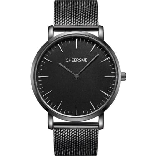 CHEERSME brand wrist watches men minimalism ultra-thin men watch milanese loop black watch men fashion brief reloj hombre 2018