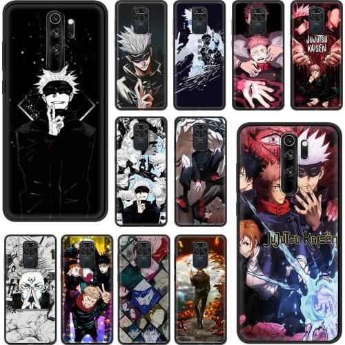 Jujutsu Kaisen Anime Case For Xiaomi Redmi Note 9S 9 8 10 Pro 7 8T 9A 9C 8A 7A 6 6A Black Soft Phone Cover 9T K40 Funda Coque