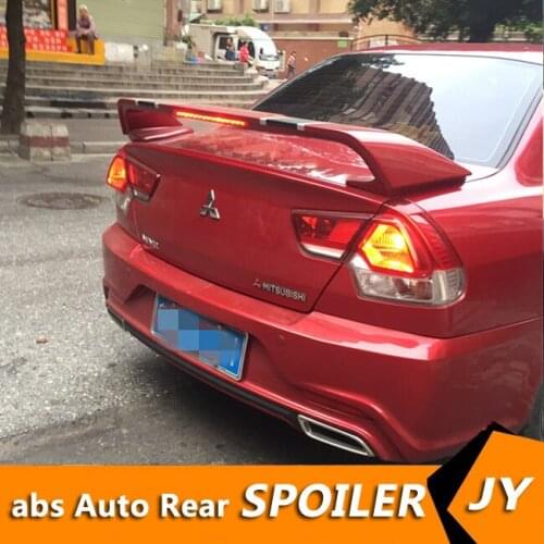 For Mitsubishi V3 Spoiler 2011-2015 V3 spoiler High Quality ABS Material Car Rear Wing Primer Color Rear Spoiler