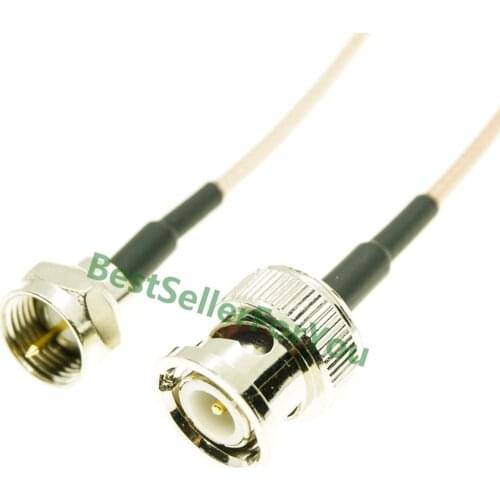 F-type Male To Connector BNC Male 50-Ohm RG316 Coax Low Loss Jumper RF Cable