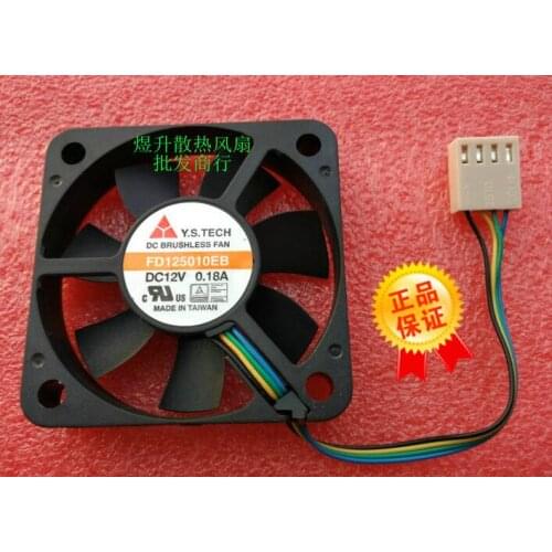 FD125010EB DC12V 0.18A 5CM 50*50*10mm 4 pin PWM speed control fan