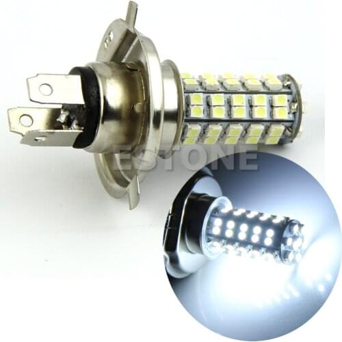 H4 3528 68-SMD LED 6500K 310-Lumen White Fog Light Bulb Headlight Car DC 12V