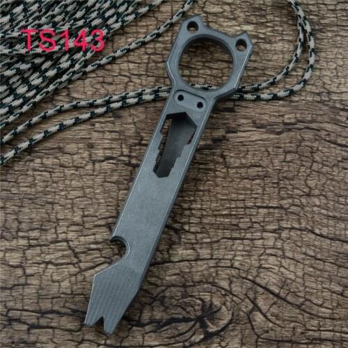 TWOSUN EDC Tool Crowbar Prybar Titanium Alloy Multi-tool Outdoor Bar Pry Camping Bottle Opener TS143