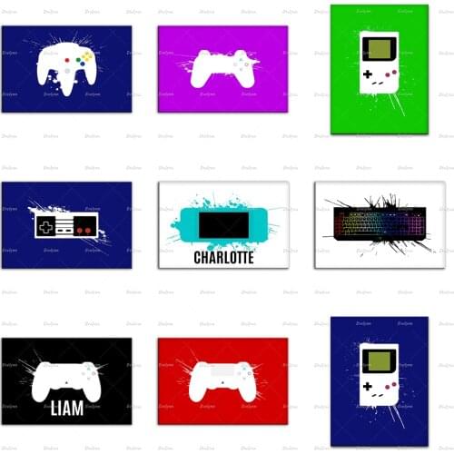 Nintendo Gameboy Console Switch Lite Retro Posters-NES Controller-Boys Gaming Keyboard Home Decor Prints Wall Art Canvas Gift