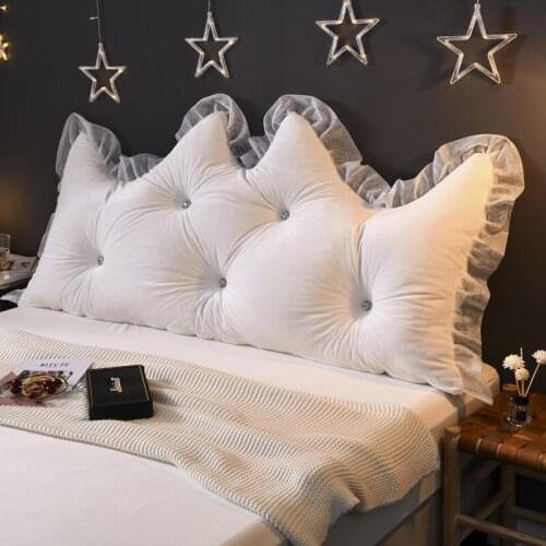 Creative Korean Bedside Cushion Bed Big Back Cushion Princess Triangle Headboard Soft Bag gift Coussin Cushions Home Decor FK222