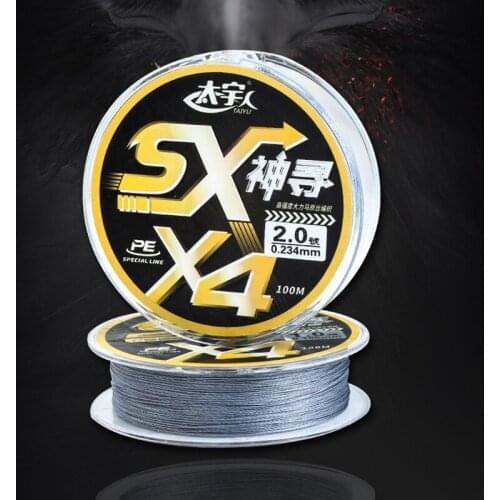 4 Strands 100M PE Braided Fishing Line Saltwater Fishing Weave Multifilament 4 Threads Super Strong PE Line Carp Fishing line